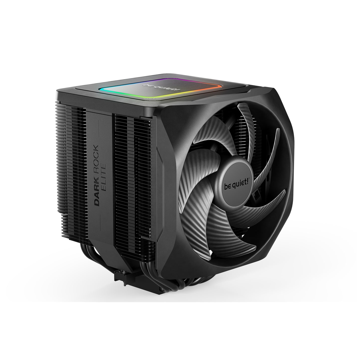 be quiet! Dark Rock Elite CPU Cooler, Universal Socket, 2 x Silent Wings Fans, 2000RPM, 7 x Heat Pipes, 280W TDP, ARGB & Speed Switch - PC Gear UK