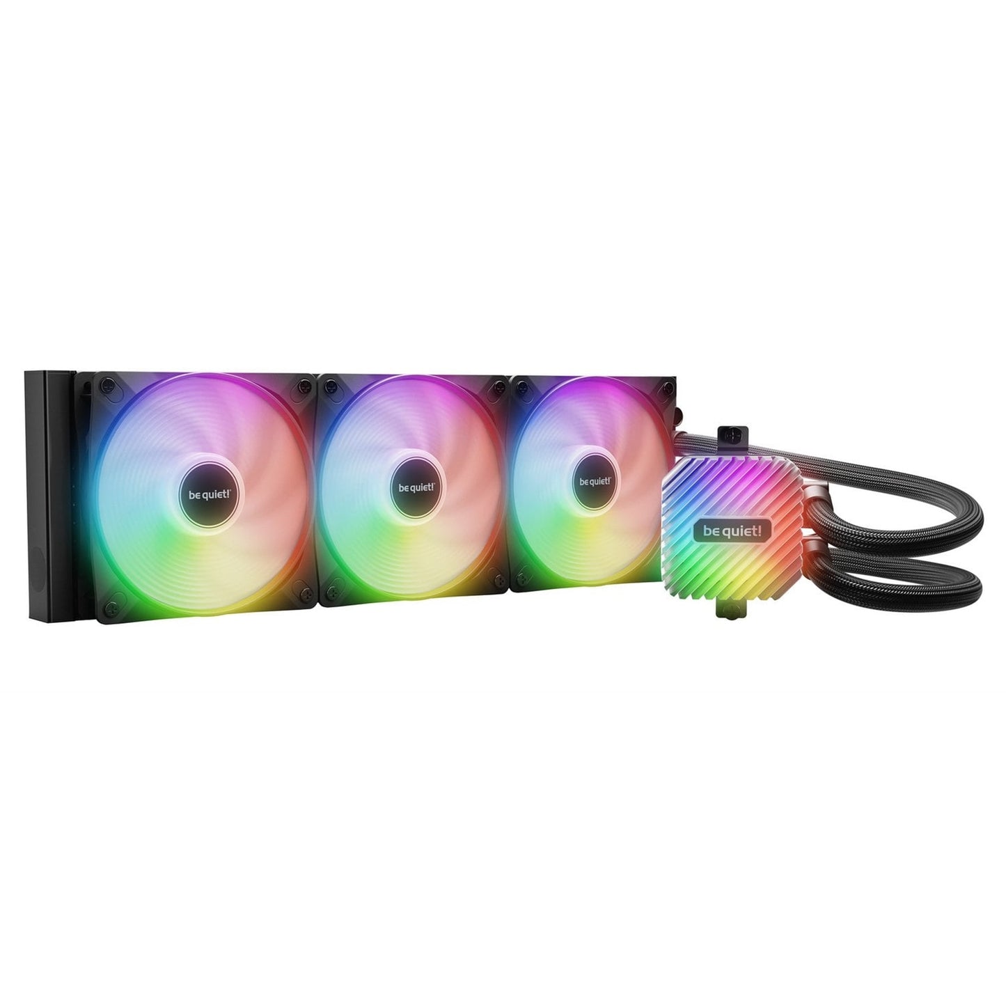 be quiet! Light Loop 360mm AIO Liquid Cooler - High-Performance ARGB All-in-One Water Cooling System with Triple Light Wings LX PWM Fans - PC Gear UK