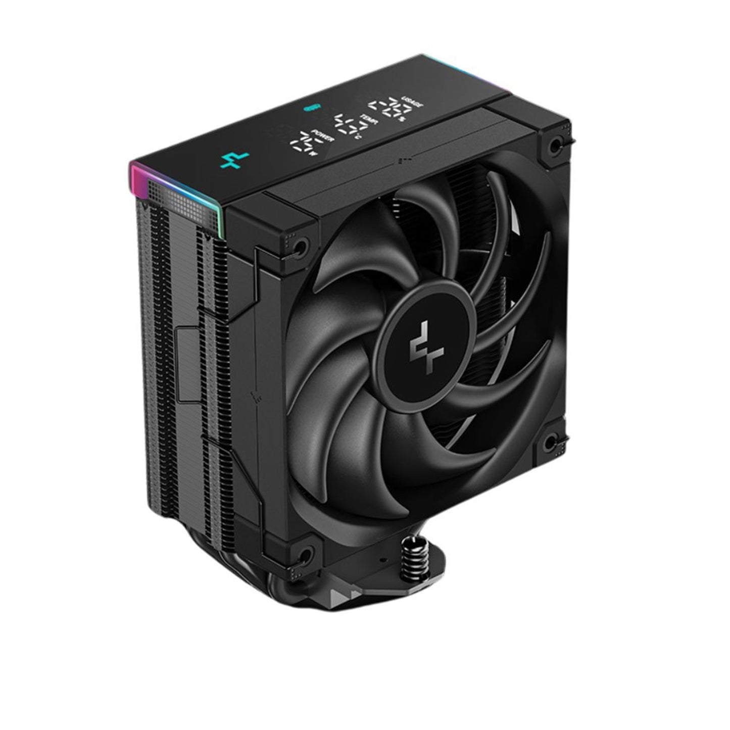 DeepCool, DeepCool AK400 Digital Pro CPU Air Cooler, ARGB Fan & Digital Display, 120mm PWM Fan, 4 Copper Heatpipes, Quiet Operation, Intel & AMD Compatible Black, AM5, AM4