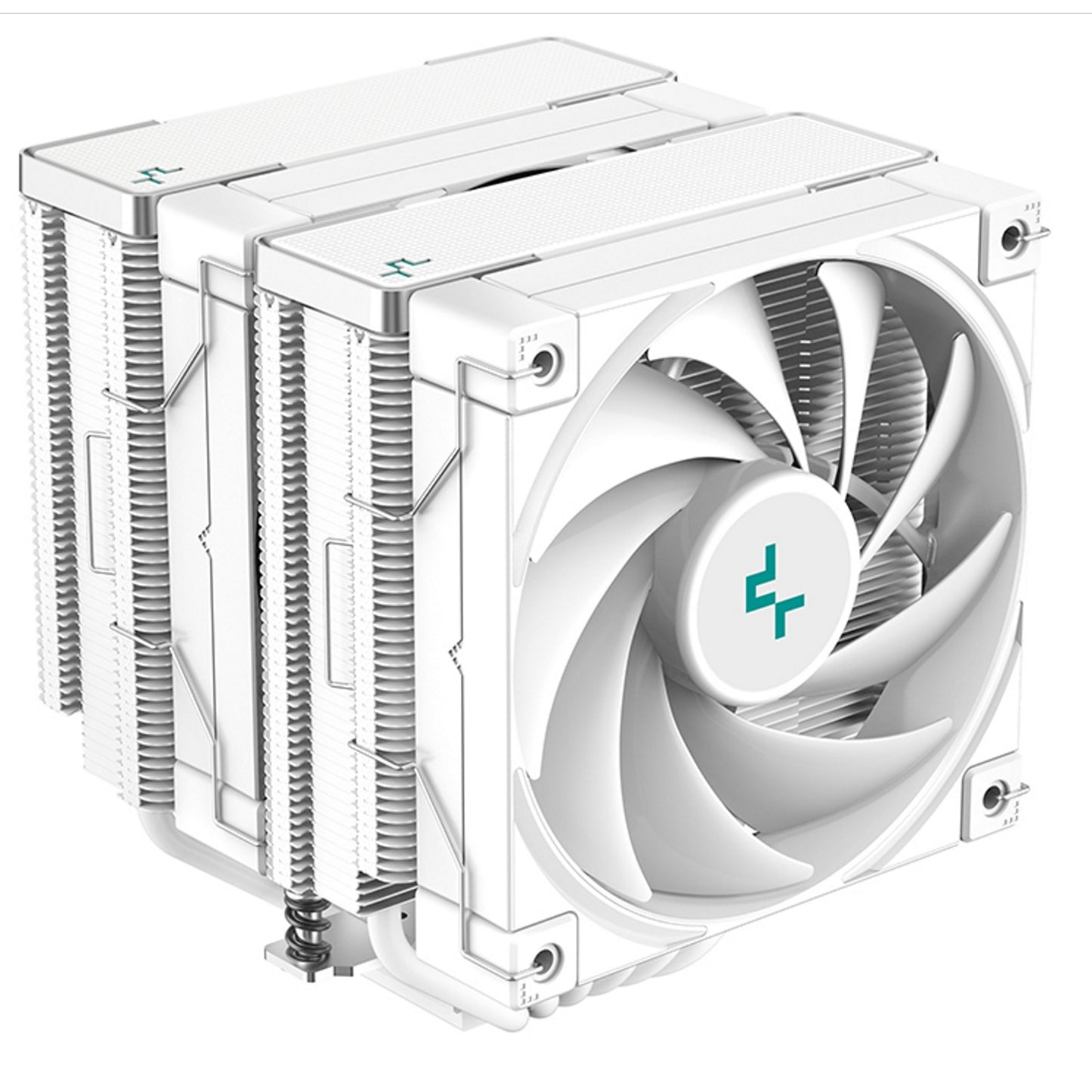 DeepCool AK620 WH Fan CPU Cooler, Universal Socket, Dual Powerful 120mm FDB PWM White Fans, 1850RPM, 6 Heat Pipes, 260W Heat Dissipation Power, Unique Matrix Fin Design, White Edition, - PC Gear UK