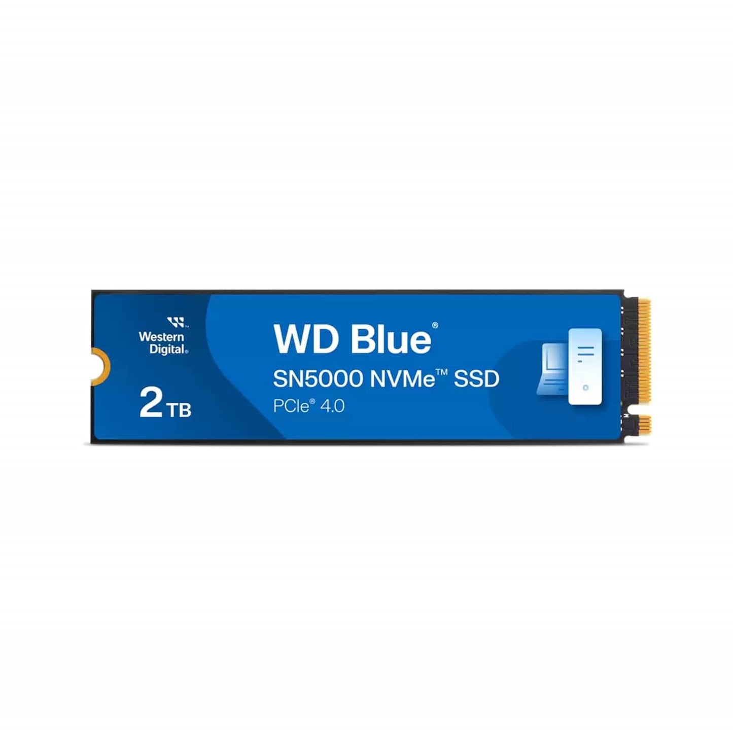 WD Blue SN5000 (WDS200T4B0E-00CNZ0) 2TB NVMe SSD, M.2 Interface, PCIe Gen4, 2280, Read 5150MB/s, Write 4850MB/s, 5 Year Warranty - PC Gear UK