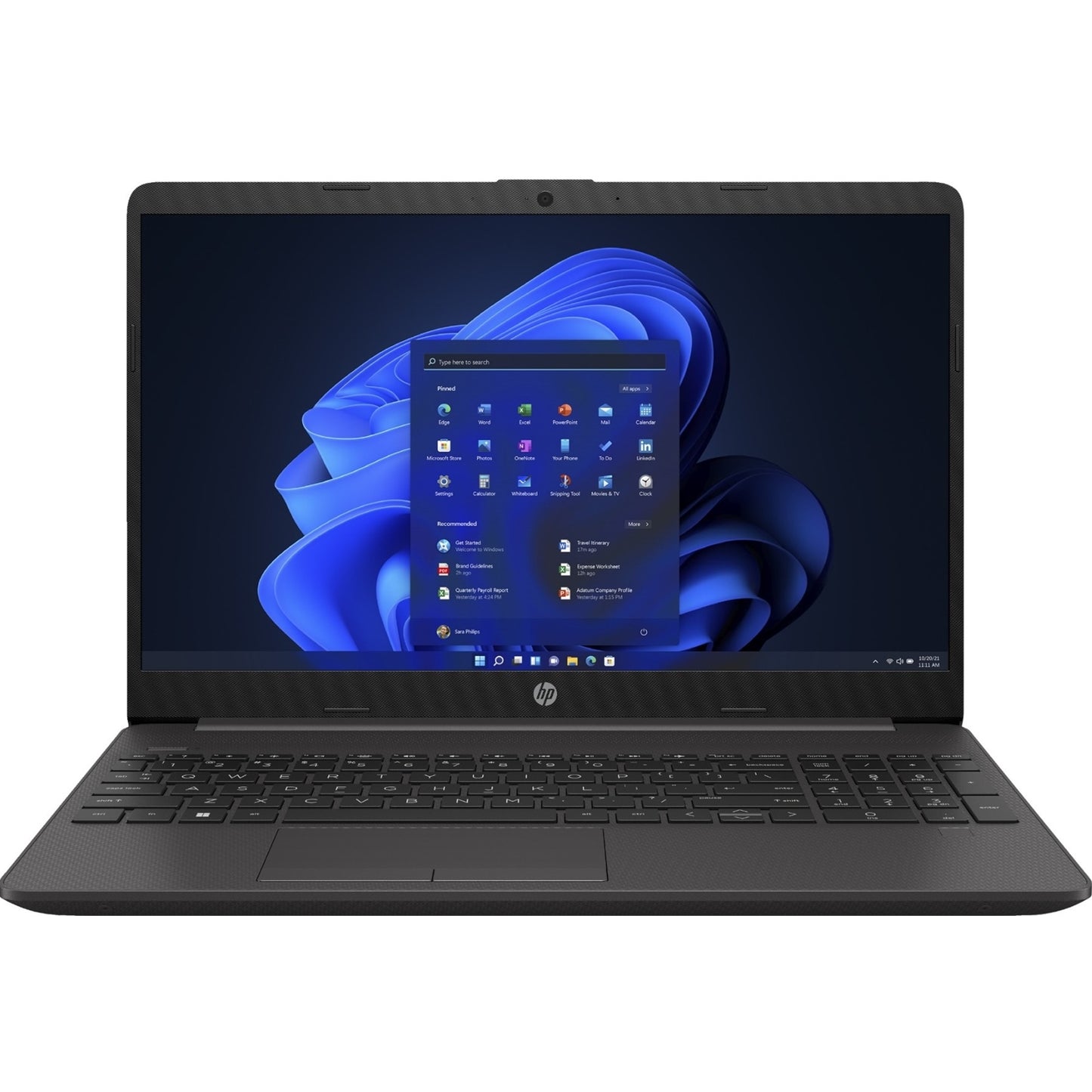 HP 250 G9 9M3T8AT#ABU Laptop, 15.6 Inch Full HD 1080p Screen, Intel Core i5-1235U 12th Gen, 8GB RAM, 256GB SSD, Windows 11 Pro, Ash Silver - PC Gear UK