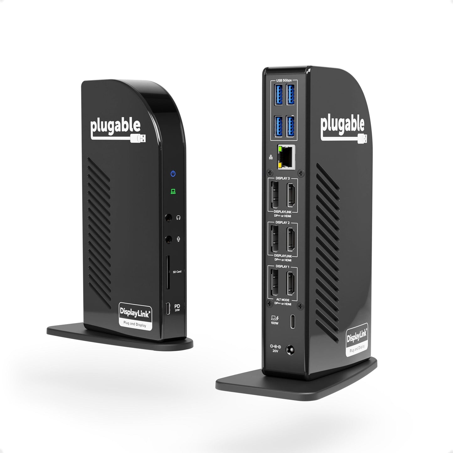 Plugable UD-ULTC4K Triple Monitor 4K 96W USB-C PD DisplayLink Certified Docking Station - PC Gear UK