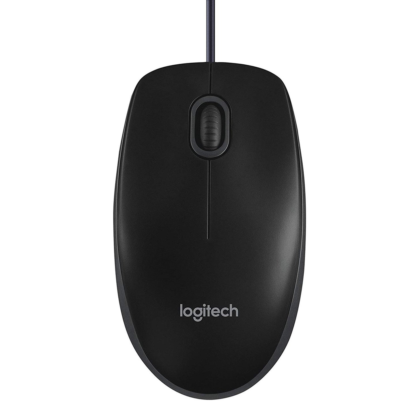 Logitech B100 Wired USB Mouse, 3-Buttons, 1000dpi and Optical Tracking, Ambidextrous Design for PC, Mac and Laptop, Black - PC Gear UK