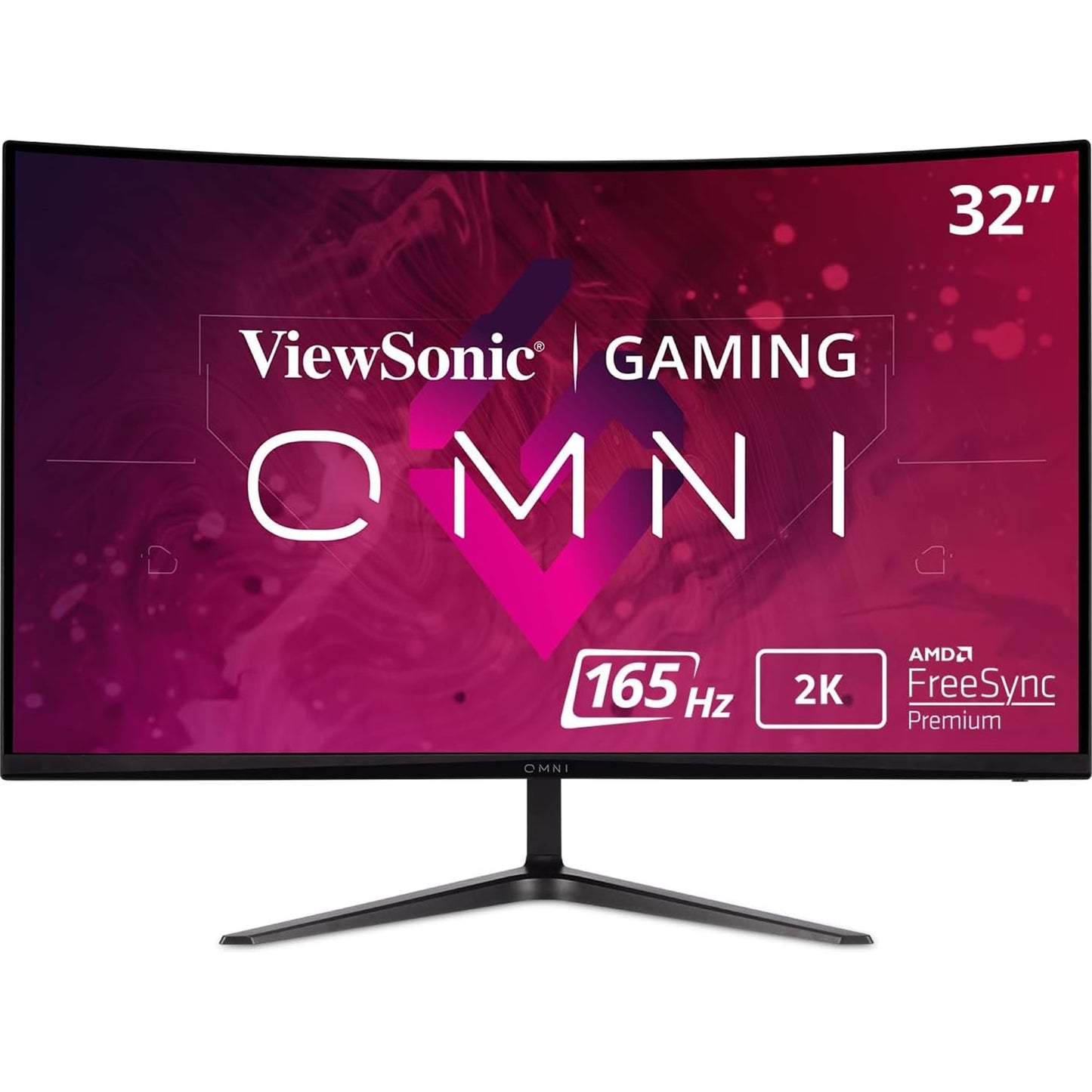 Viewsonic Omni VX3218C-2K 32 Inch Curved Gaming Monitor, QHD, 165Hz, Freesync, 2xHDMI, DisplayPort, 1ms VESA, Speakers - PC Gear UK