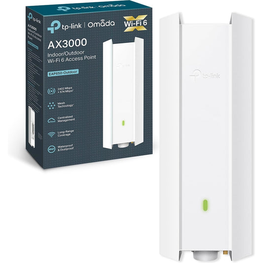 TP-Link Omada EAP650-Outdoor AX3000 Indoor/Outdoor WiFi 6 Access Point - PC Gear UK
