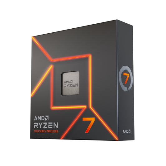 AMD Ryzen 7 7700X with Radeon Graphics, 8 Core Processor, 16 Threads, 4.5GHz up to 5.4GHz Boost, 40MB Cache, 105W, No Fan, Radeon Graphics - PC Gear UK
