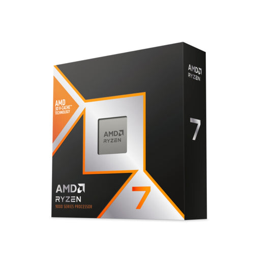 AMD Ryzen 7 9800X3D with Radeon Graphics, 8 Core AM5 Processor, 16 Threads, 4.7GHz up to 5.2GHz Boost, 104MB Cache, 120W, No Fan, Radeon Graphics - PC Gear UK