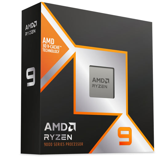 AMD Ryzen 9 9900X3D 12 Core AM5 Processor with Radeon Graphics, 24 Threads, 4.4GHz up to 5.5GHz Boost, 140MB Cache, 120W, No Fan, Radeon Graphics - PC Gear UK