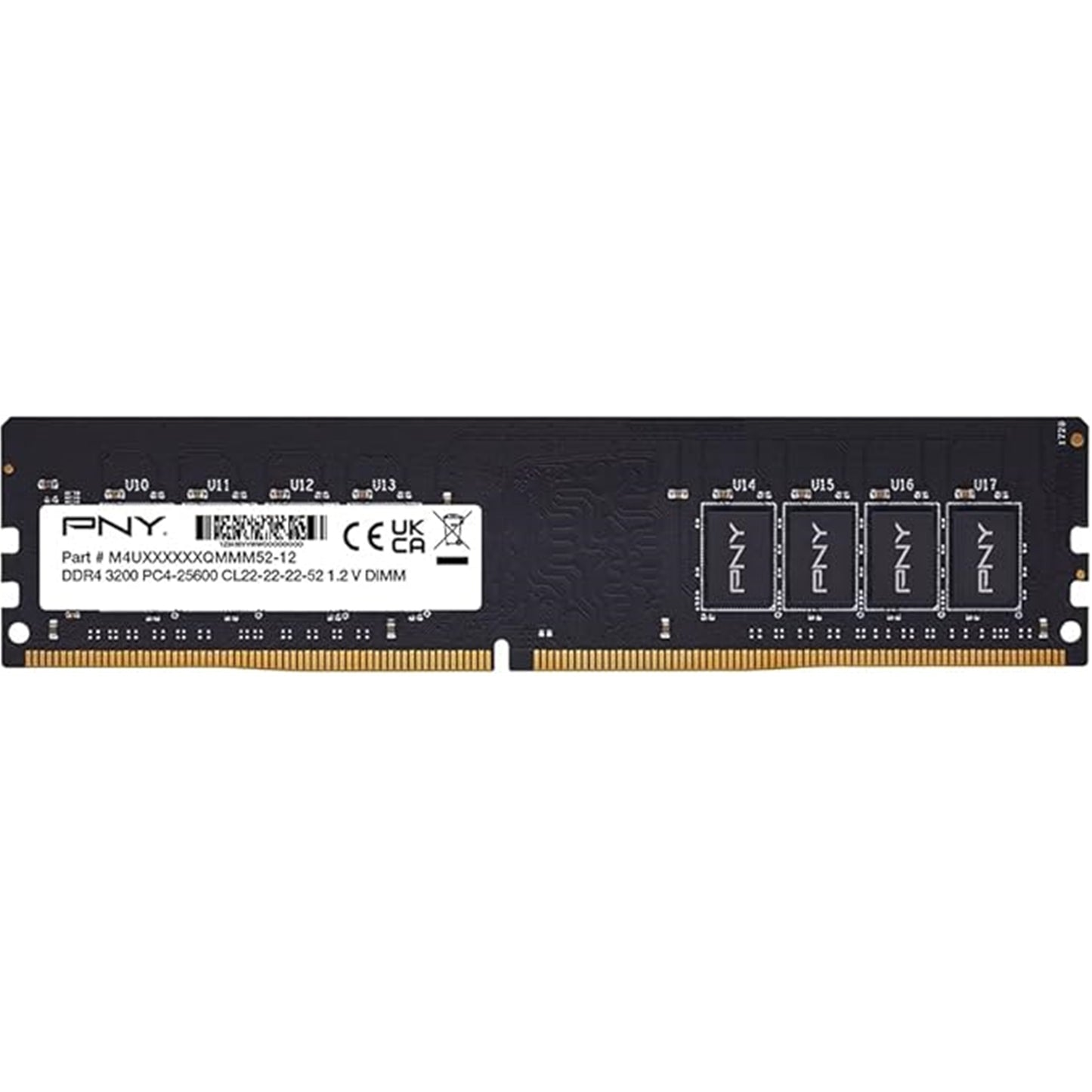 PNY MD16GSD43200-SI 16GB DDR4 3200MHz DIMM Bulk System Memory - PC Gear UK