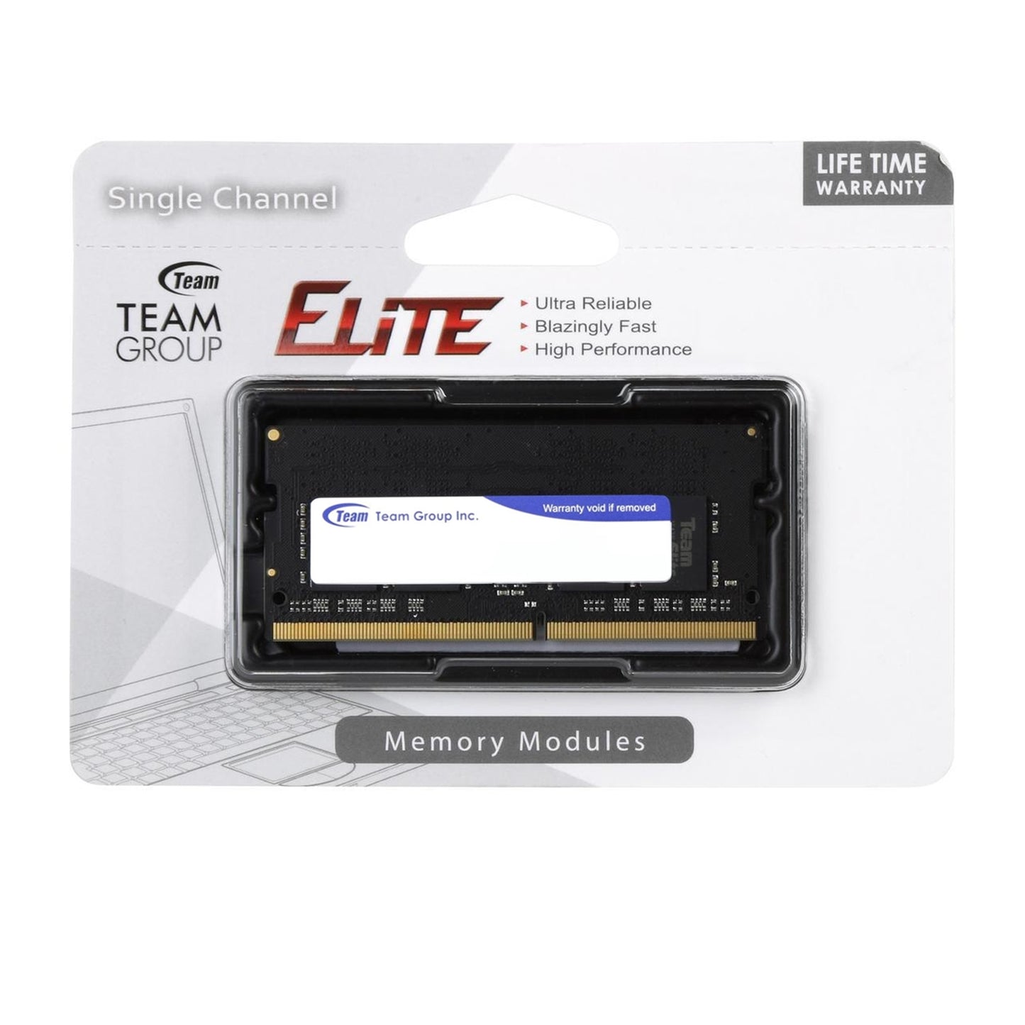 Team Elite 8GB No Heatsink (1 x 8GB) DDR4 2400MHz SODIMM System Memory - PC Gear UK