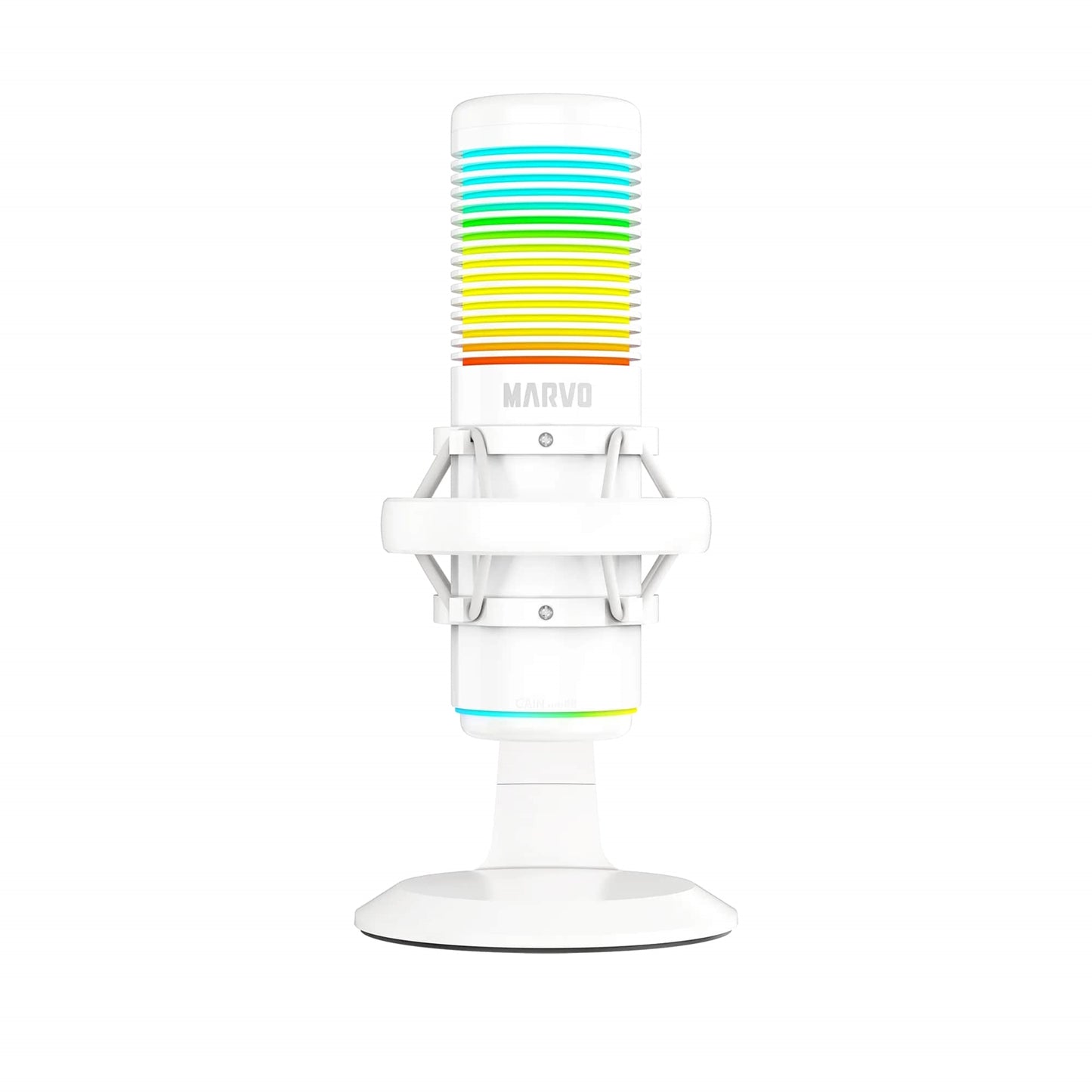 Marvo Scorpion MIC-07 Blast 60 USB RGB Noise Cancelling Wired Gaming Microphone (White) - PC Gear UK