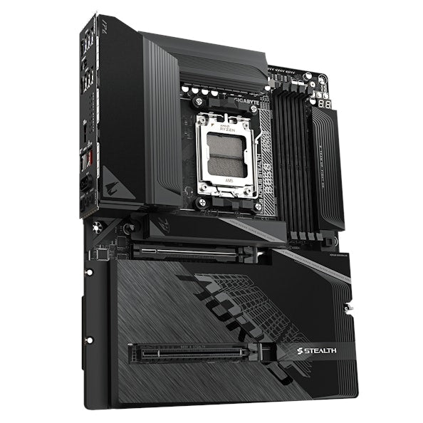GIGABYTE B850 AORUS STEALTH AMD AM5 ATX Motherboard, 4x DDR5, 4x M.2, PCIe 5.0, Wi-Fi 7, 5GbE LAN