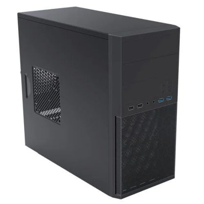Vida Corporate Micro-ATX Office Tower PC Case, 300mm GPU, USB 3.0, Black