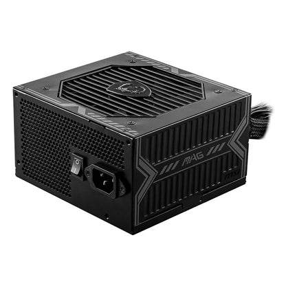 MSI MAG A650BN, 650W, 80+ Bronze, ATX, Non-Modular, Sleeved Cables, 120mm Fan, Single +12V Rail, DC-DC, Active PFC, UK Plug, Black, 5-Year Warranty