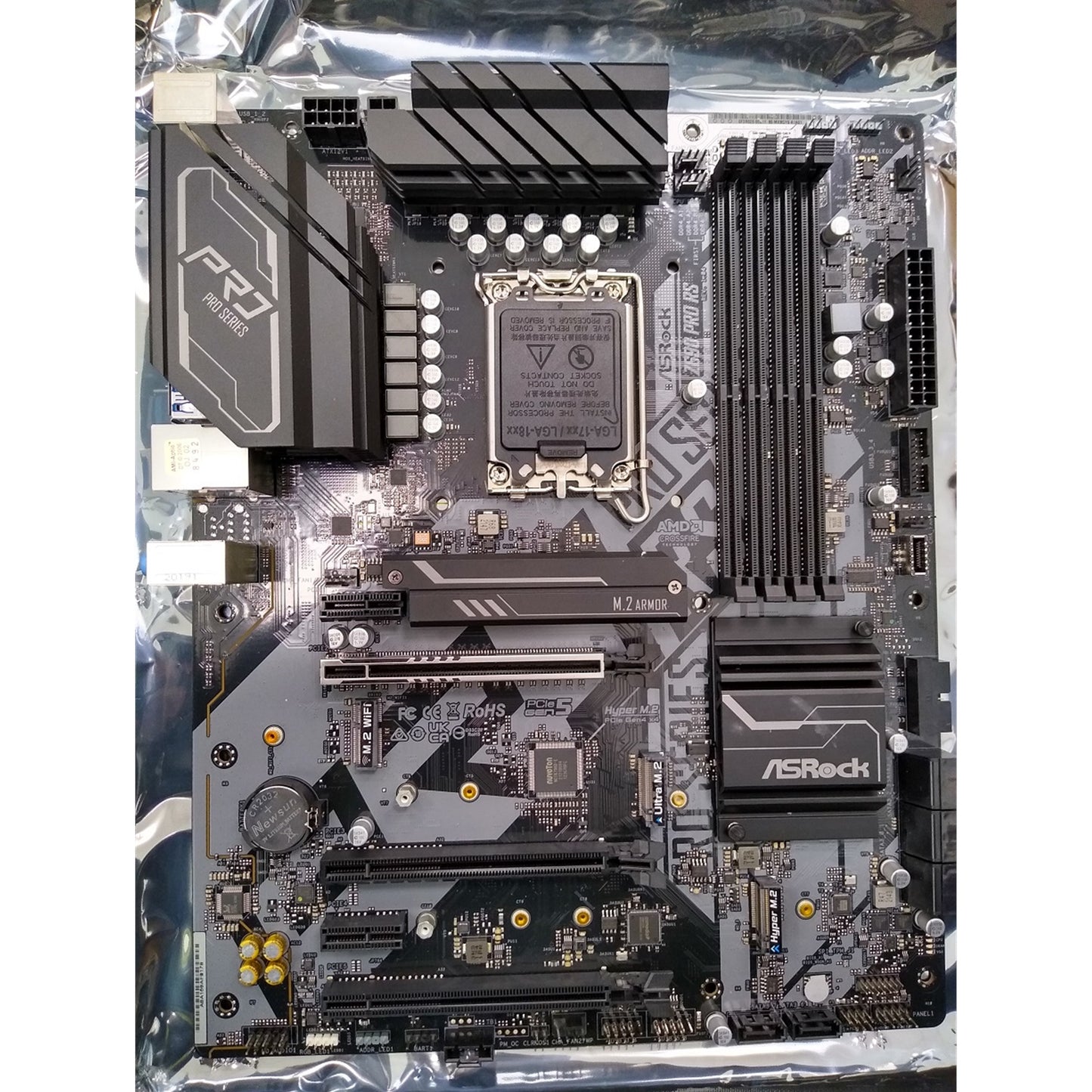 ASRock Z690 Pro RS DDR4 Motherboard, Intel Socket 1700, 12th Gen, 1x PCIe 5.0 x16, 1x PCIe 4.0 x16, 1x PCIe 3.0 x16, 2x PCIe 3.0 x1, ATX, USB 3.2 Gen2x2 Type-C, Dragon 2.5G LAN, HDMI, DisplayPort, ASRock Graphics Card Holder - PC Gear UK