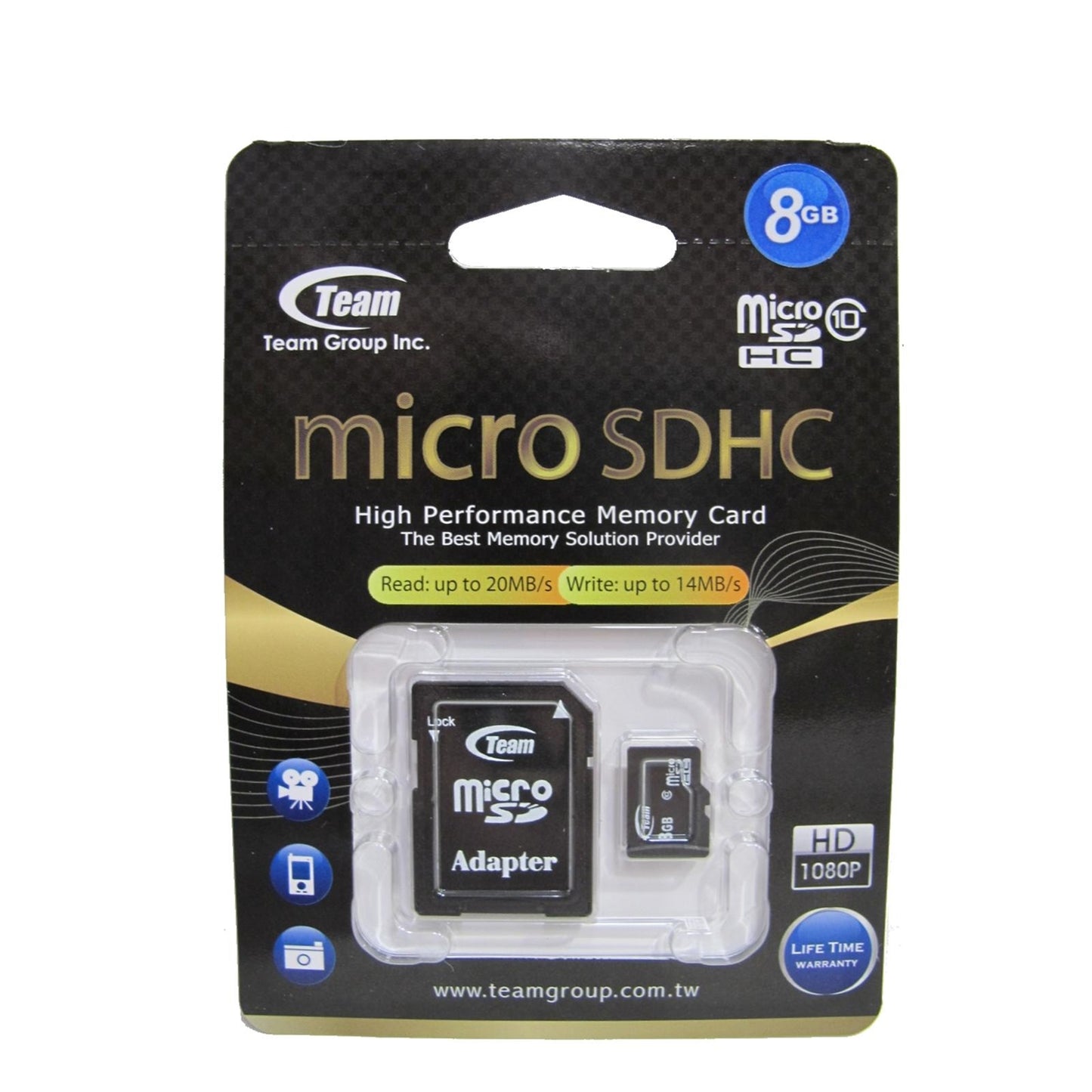 Team 8GB Micro SDHC Class 10 Flash Card with Adapter - PC Gear UK