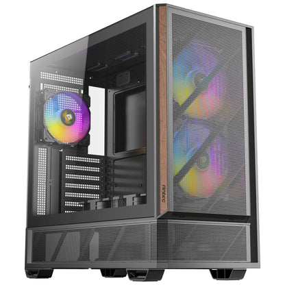Antec, Antec P30 Air Mid-Tower ATX Gaming Case, High-Airflow Mesh Front, Support for 360 mm Radiator, Tempered Glass Side Panel, USB-C & Five Pre-Installed Fans, Mid Tower