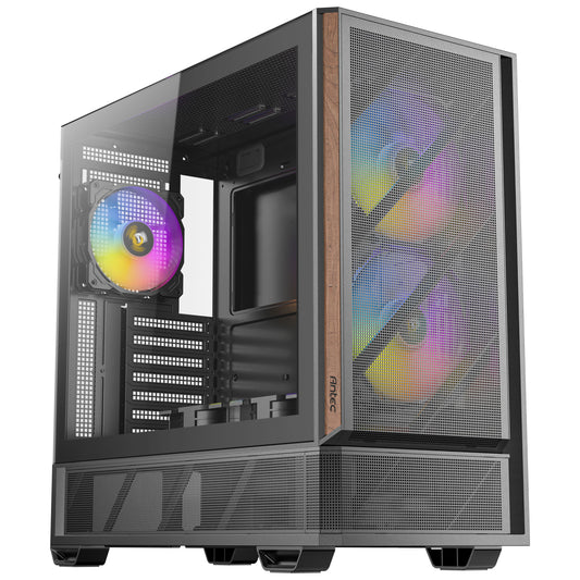 Antec, Antec P30 Air Mid-Tower ATX Gaming Case, High-Airflow Mesh Front, Support for 360 mm Radiator, Tempered Glass Side Panel, USB-C & Five Pre-Installed Fans, Mid Tower
