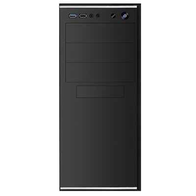 CiT Jet Stream Mid Tower 1 x USB 3.0 / 1 x USB 2.0 Black & Silver Case with 500W PSU - PC Gear UK
