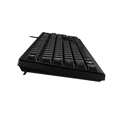 Genius KB-100 Wired Smart Keyboard, USB Plug and Play, Customizable Function Keys, Multimedia, Full Size UK Layout Design for Home or Office, Black - PC Gear UK