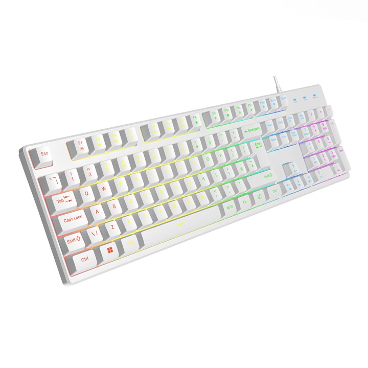 Vida Rebel 2-in-1 RGB Gaming Keyboard & Mouse Combo - UK QWERTY, White