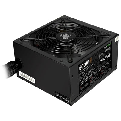 GAMEMAX RPG Rampage 600W PSU, 140mm Ultra Silent Fan, 80 PLUS Bronze, Non Modular, Flat Black Cables, Japanese TK Main Capacitor Fitted