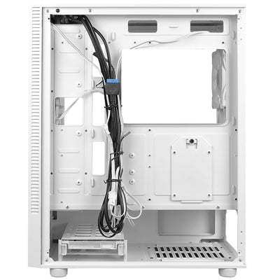 ANTEC NX410 Case, Gaming, White, Mid Tower, 1 x USB 3.0 / 2 x USB 2.0, Tempered Glass Side Window Panel, Addressable RGB LED Fans, ATX, Micro ATX, Mini-ITX