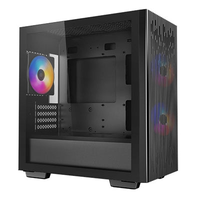DeepCool, DeepCool MATREXX 40 3FS Case, Gaming, Black, Micro Tower, 1 x USB 3.0 / 1 x USB 2.0, Tempered Glass Side Window Panel, Mesh Front Panel for Optimized Airflow, Tri-Colour LED Fans, Micro ATX, Mini-ITX, Micro Tower