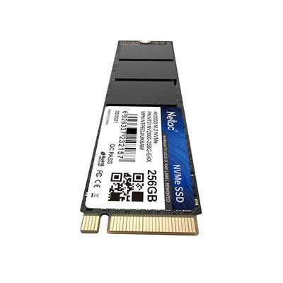 NETAC NV2000 (NT01NV2000-256-E4X) 256GB NVMe SSD, M.2 Interface, PCIe Gen3, 2280 SSD, Read 2500MB/s, Write 1000MB/s, 5 Year Warranty - PC Gear UK