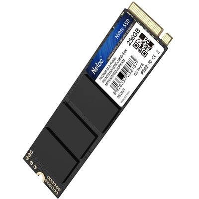 NETAC NV2000 (NT01NV2000-256-E4X) 256GB NVMe SSD, M.2 Interface, PCIe Gen3, 2280 SSD, Read 2500MB/s, Write 1000MB/s, 5 Year Warranty - PC Gear UK