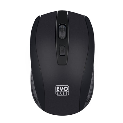 Evo Labs WM-757UK Wireless Keyboard and Mouse Combo Set, With Integrated Tablet/ Mobile/ Smartphone Stand, 2.4GHz Full Size Qwerty UK Layout Keyboard with Wireless Mouse, Ideal for Home/Office, Black