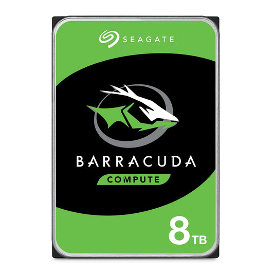 Seagate BarraCuda ST8000DM004 8TB Desktop Hard Drive 3.5" SATA III 5400RPM 256MB Cache Internal Hard Drive - PC Gear UK
