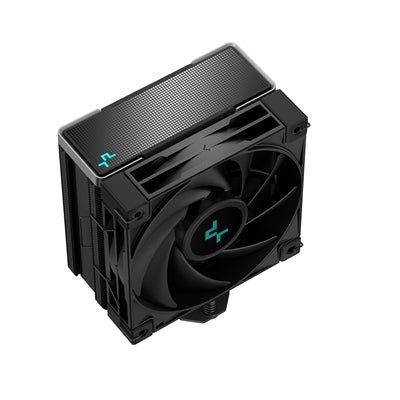 DeepCool AK400 Zero Dark Fan CPU Cooler, Universal Socket, High Performance 120mm Silent Hydro Bearing PWM Black Fan, 1850RPM, 4 Heat Pipes, Unique Matrix Fin Design, All Black, Intel LGA 1700 Bracket Included - PC Gear UK