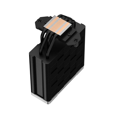 DeepCool AK400 Zero Dark Fan CPU Cooler, Universal Socket, High Performance 120mm Silent Hydro Bearing PWM Black Fan, 1850RPM, 4 Heat Pipes, Unique Matrix Fin Design, All Black, Intel LGA 1700 Bracket Included - PC Gear UK