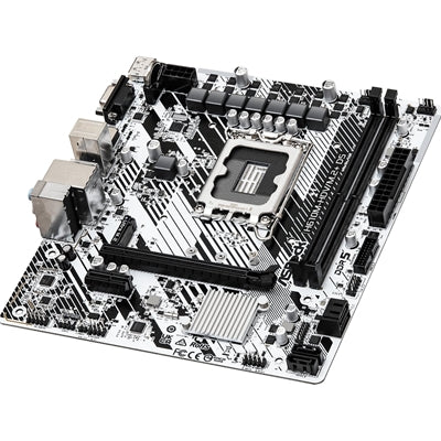 ASRock, ASRock H610M-HDV/M.2+ D5 Intel 1700 Socket Motherboard, Micro-ATX, 2x DDR5 Slots, 1x M.2 Socket, 1x USB-C Port, GbE LAN, 1x D-Sub / 1x DisplayPort / 1x HDMI Port, Intel� H610, Micro ATX Form Factor: 8.66-in x 7.6-in, 22.0 cm x 19.3 cm