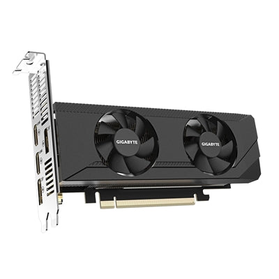 Gigabyte NVIDIA GeForce RTX 3050 OC Low Profile 6GB GDDR6 Graphics Card, 2304 CUDA Cores, 1477 MHz Core Clock, Dual Fan, 2x DisplayPorts / 2x HDMI Ports
