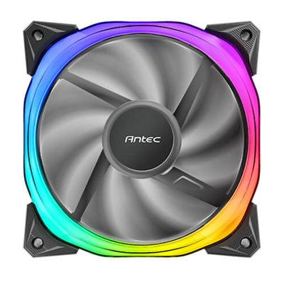 Antec Fusion 120mm ARGB 3 Fan Pack, Black, 3x120mm ARGB Fans, Upto 2000RPM, 57.93CFM Airflow, 31.24dB Max, 4-pin PWM 3-pin LED - PC Gear UK