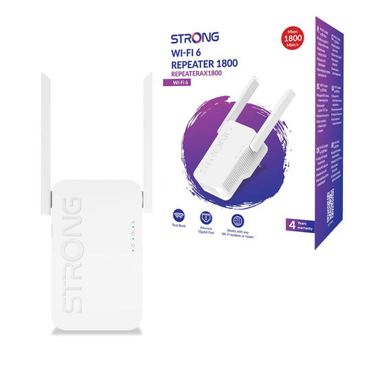 Strong REPEATERAX1800UK AX1800 WI-FI Range Extender/Repeater - PC Gear UK
