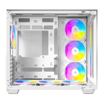 Antec, Antec Constellation C5 Mid-Tower Case, ATX/mATX/ITX, 7x 120mm ARGB PWM Fans, 270° Tempered Glass, Dual Chamber, White, Mid Tower