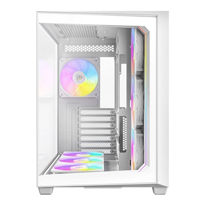Antec, Antec Constellation C5 Mid-Tower Case, ATX/mATX/ITX, 7x 120mm ARGB PWM Fans, 270° Tempered Glass, Dual Chamber, White, Mid Tower