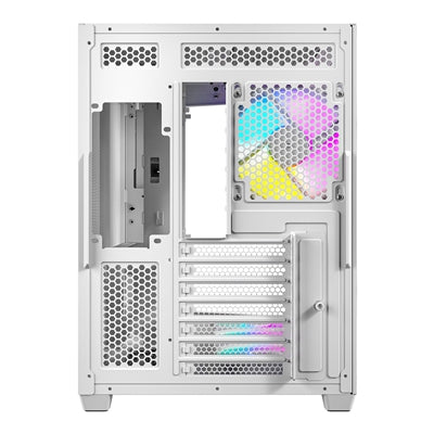 Antec, Antec Constellation C5 Mid-Tower Case, ATX/mATX/ITX, 7x 120mm ARGB PWM Fans, 270° Tempered Glass, Dual Chamber, White, Mid Tower