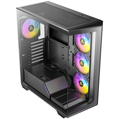 Antec, Antec Constellation C3 Mid-Tower Case, ATX/mATX/ITX, 4x 120mm ARGB PWM Fans, 270° Tempered Glass, Black, Mid Tower