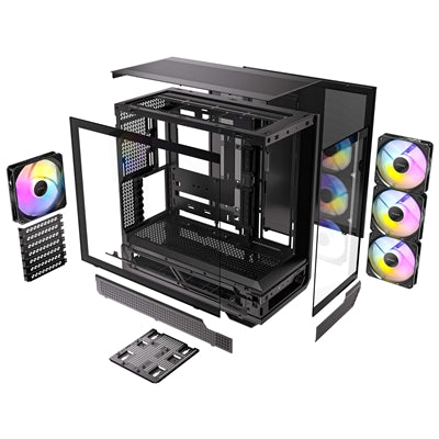Antec, Antec C7 ARGB Mid-Tower Gaming Case, E-ATX/ATX/mATX/ITX, 3x 120mm & 1x 140mm ARGB Fans, Tempered Glass, Black, Mid Tower