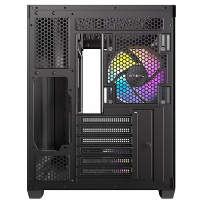 Antec CX800 Wood ARGB, Mid Tower, ATX/mATX/ITX, 270° Tempered Glass, 4x ARGB Fans, Wood Front Panel, Black