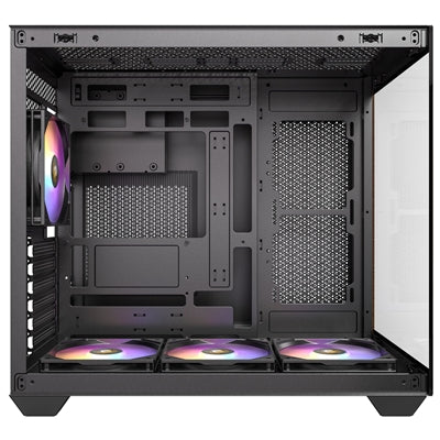 Antec CX800 Wood ARGB, Mid Tower, ATX/mATX/ITX, 270° Tempered Glass, 4x ARGB Fans, Wood Front Panel, Black