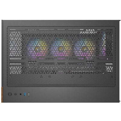 Antec CX800 Wood ARGB, Mid Tower, ATX/mATX/ITX, 270° Tempered Glass, 4x ARGB Fans, Wood Front Panel, Black