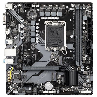 GIGABYTE B760M H DDR4 Intel LGA1700 Micro-ATX Motherboard, 2x DDR4, 2x M.2, PCIe 4.0, GbE LAN