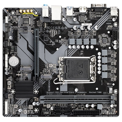 GIGABYTE B760M H DDR4 Intel LGA1700 Micro-ATX Motherboard, 2x DDR4, 2x M.2, PCIe 4.0, GbE LAN