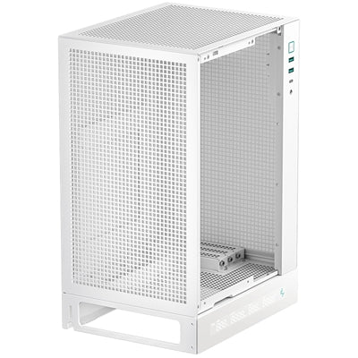 Deepcool CH170 Digital White Mini-ITX Case - High Airflow, Supports Water Cooling, Ultra-Quiet Operation, Compact Design for Efficient Space Management